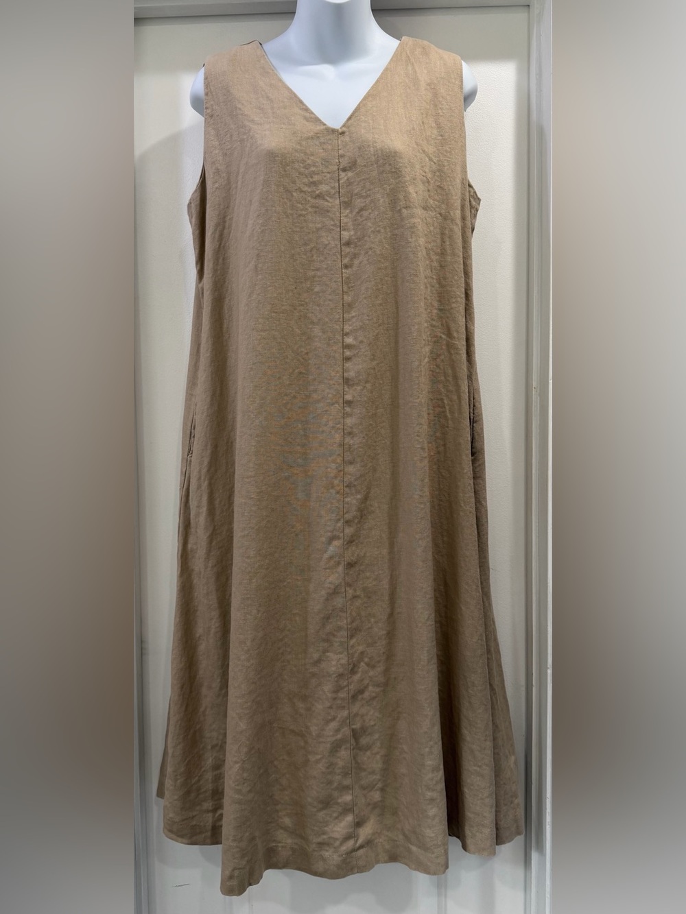 philosophy Linen V- Neck Dress Size Large